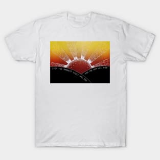 Sun Will Rise - Hopeful Quote Linocut T-Shirt